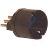 ADATTATORE SPINA EL-TCICP32/B DA 10A  A SCHUKO 10A NERA
